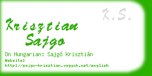 krisztian sajgo business card